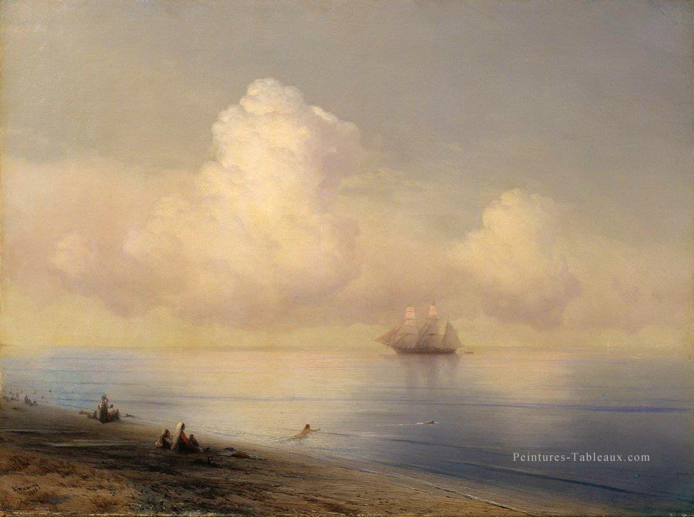 mer calme 1876 Romantique Ivan Aivazovsky russe Peintures à l'huile
